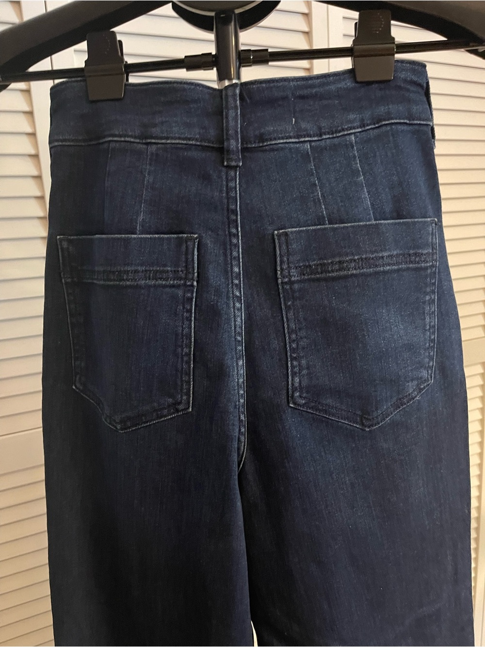 NWOT Pilcro Wide-Leg skipper Jeans in Dark Indigo - Picture 5 of 12